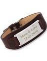 Personalisierbares Armband Leder braun