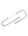 undefined, Figaro Armband Lorenzo mit Gravurplatte aus Silber - Armschmuck und Armbänder