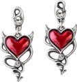 Alchemy Gothic Devil Heart Studs Ohrstecker-Set Standard