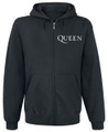 Queen Crest Vintage Kapuzenjacke schwarz