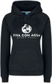 Viva Con Agua Logo Hood Girl-Kapuzenpulli schwarz