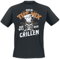 Der will nur grillen, Der will nur grillen T-Shirt schwarz