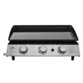 Dellonda 3 Burner Portable Gas Plancha 7.5kW BBQ Griddle, Stainless Steel