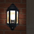 Eterna Black Half Lantern with 120 PIR