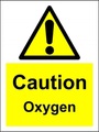 Zexum 200x60 Caution Oxygen Sticker