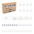 Christmas Workshop 50pk Shatterproof Baubles - White