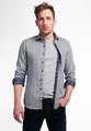 ETERNA LANGARM HEMD SLIM FIT UPCYCLING SHIRT FLANELL SILBERGRAU