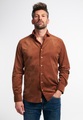 ETERNA LANGARM HEMD REGULAR FIT UPCYCLING SHIRT CORD KASTANIENBRAUN