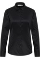 Eterna, ETERNA LANGARM BLUSE MODERN CLASSIC SLIM FIT COVER SHIRT TWILL SCHWARZ