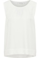 Viscose Shirt Bluse in off-white unifarben