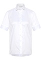 ETERNA KURZARM BLUSE MODERN CLASSIC COVER SHIRT TWILL WEISS UNIFARBEN