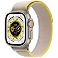 APPLE Watch Ultra (GPS + Cellular) 49 mm - Smartwatch (S/M 130 - 180 mm, Doppellagigen Nylon-Maschengewebe, Titanium/Yellow/Beige)