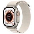 APPLE Watch Ultra (GPS + Cellular) 49 mm - Smartwatch (Medium 145 - 190 mm, Zwei Gewebeschichten, Titanium/Starlight)