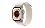 APPLE Watch Ultra (GPS + Cellular) 49 mm - Smartwatch (Large 165 - 210 mm, Zwei Gewebeschichten, Titanium/Starlight)