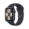APPLE Watch SE (GPS + Cellular) 44 mm - Smartwatch (M/L 160-210 mm, Fluorelastomer, Mitternacht/Mitternacht)