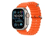 APPLE Ultra 2 (GPS + Cellular, Titan) 49 mm - Smartwatch (130-200 mm, Fluorelastomer, Titan Natur/Orange)