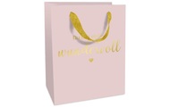 Braun + Company Geschenktasche Du bist wundervoll 12 x 15 x 6 cm, Rosa