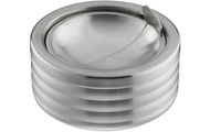 relaxdays Aschenbecher mit Deckel Silber