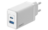 onit USB-Wandladegerät Dual QC4+ 65 W GaN Weiss