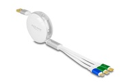 Delock, Delock USB 2.0-Kabel USB A ? Micro-USB B/2x USB C 1.13 m, Weiss