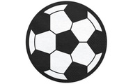 PartyDeco, Partydeco Papierservietten Fussball 13.5 cm, 20 Stück