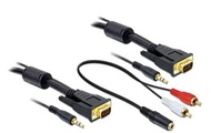 DeLock VGA-Kabel mit Audio 3.5mm Klinke, 2m