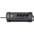Brennenstuhl 5112024 Steckdosenleiste ohne Schalter 4fach Schwarz CH-Stecker