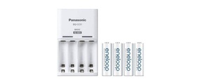 Panasonic, Panasonic Basic BQ-CC51 + 4x eneloop AA Steckerladergerät NiMH Micro (AAA), Mignon (AA)