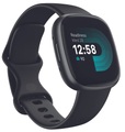 Fitbit, FITBIT Versa 4 - Fitness-Smartwatch (Grösse S: Passend für Handgelenke mit einem Umfang von 129 bis 175 mm, Grösse L: Passend für Handgelenke mit einem Umfang von 158 bis 209 mm, -, Schwarz/Aluminium-Graphit)