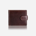 Jekyll & Hide Oxford - Leder Brieftasche mit Druckverschluss in Coffee