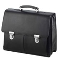 D&N Business Line, Aktentasche aus Leder in schwarz