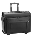 D&N Business & Travel, Pilotenkoffer aus Leder in schwarz