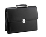 D&N Basic Line, Aktentasche aus PU-Leder in schwarz
