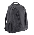Dermata Lederwaren Rucksack 45cm aus Nylon in Schwarz