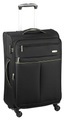 D&N Travel Line 6704 - 3-teiliges Koffer-Set Dobby Nylon in schwarz