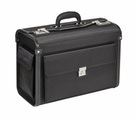 Dermata Lederwaren Pilotenkoffer 46cm aus Nylon in Schwarz
