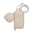 Palma - Handy-Umhängetasche mit Reissverschluss Taupe