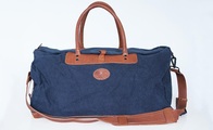 Reisetasche Mittel in Blau/Braun