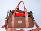 Reisetasche S in Braun/Hellbraun