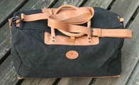 Reisetasche Mittel in Schwarz/Hellbraun