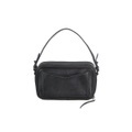 Leder Club-Handtasche in Schwarz