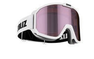 Bliz Skibrille Rave Junior - Matt White, Brown w Ice Pink Multi