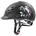 Uvex Onyxx Dekor Kinder Reithelm - pony black mat