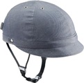 YAKKAY, YAKKAY Velohelm Schwarz Two + Cover Milano Blue Denim (Grösse: S (49-52 cm))