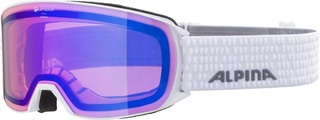 Alpina Nakiska QHM Skibrille - White Mirror Blue