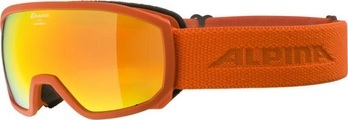 Alpina SCARABEO Jr. Q-LITE Skibrille - Pumpkin Matt Mirror Red