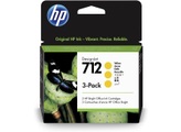 HP 712 Tinte gelb 3-Pack