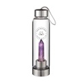 YOGA BOUTIQUE Get energized, get happy! Crystal Water Bottle Amethyst silber