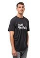 Jack Wolfskin Funktionsshirt Herren Brand T-Shirt Men M schwarz black