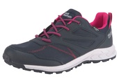 Jack Wolfskin Wasserdichter multifunktionaler Wanderschuh Kinder Woodland Texapore Low Kids 34 blau night blue / pink